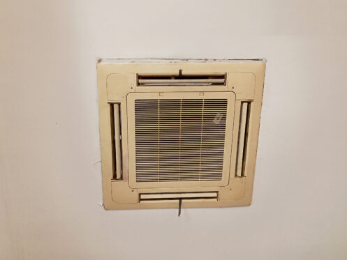 Central air conditioning cover on the ceiling