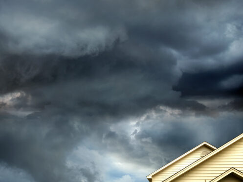 Tropical storm over a Pensacola home